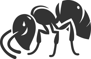 Vector ant silhouette black illustration drawing