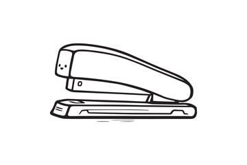 Stapler line art and black color