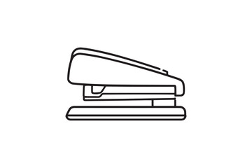 Stapler line art and black color