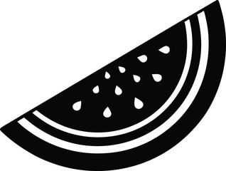 Watermelon slice vector icon,Watermelon silhouette,summer vector