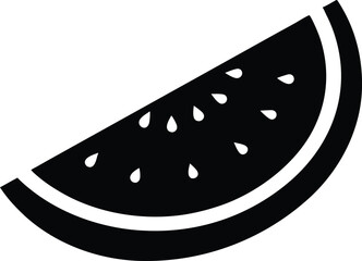 Watermelon slice vector icon,Watermelon silhouette,summer vector