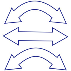 Double headed arrow. long double ended arrow for app, logo and web. vector illustration white background.