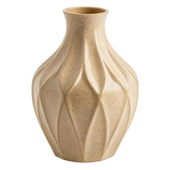 Beige Ceramic Vase with Abstract Shape, Cut Out