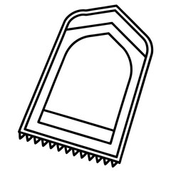 Minimalist Prayer Rug Vector Line Art