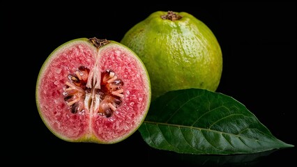 Fresh Guava with Vibrant Pink Interior