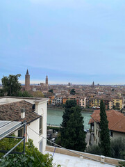 City view from San Pietro Castle in Verona, Italy