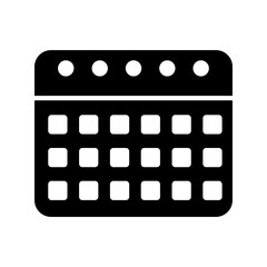 Naklejka premium Calendar vector icon. Daily planner illustration sign. Schedule symbol. Date web icon.