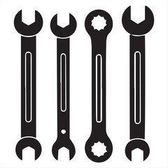 carpentry tools vector silhouettes design concept