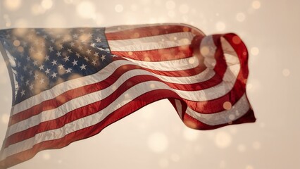 Waving American Flag with Effect