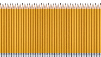 Rows of Sharpened Yellow Pencils Forming a Patterned Background Design