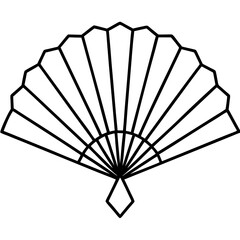 Simple Fan Outline Vector