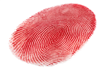 Red Fingerprint - Identity & Security Symbol