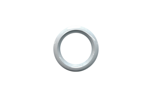 A shiny, white, circular frame, isolated on a transparent background. background removed - Powered by Adobe