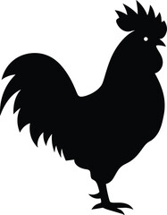 Rooster Silhouette Vector Illustration

