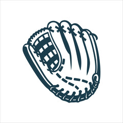 Classic Baseball Glove Silhouette, Mitt Design Baseball Glove Classic mitt shape