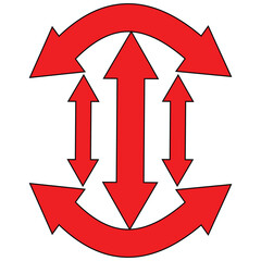 Dual sided arrow vector icon. eps 10