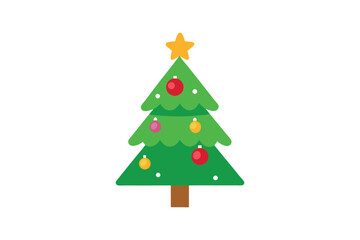 christmas tree vector illustration