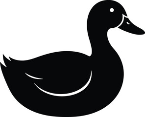 Duck Silhouette Vector Illustration

