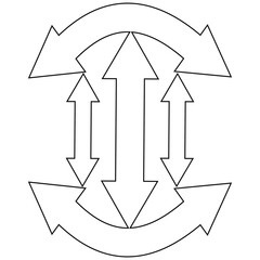 Dual sided arrow vector icon. eps 10