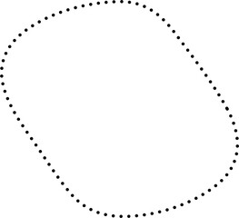 Circle shape dotted line. Geometric design