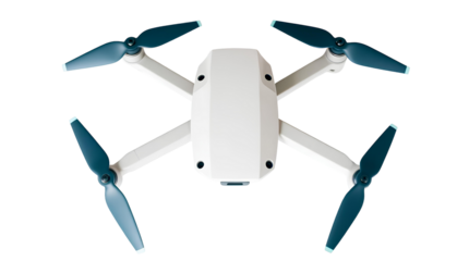 Photo of air drone isolated on transparent background
