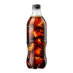 Refreshing Iced Beverage: A captivating image of a refreshing, ice-filled drink in a transparent bottle, evoking the coolness and satisfying refreshment on a hot day.