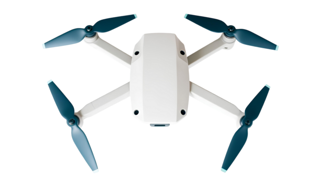 Photo of air drone isolated on transparent background