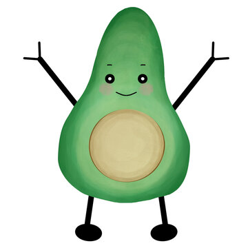 funny cartoon  avocado