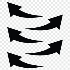  curve arrows icon set. eps 10