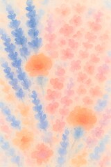 Soft Watercolor Meadow Flowers Background