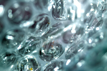 Abstract Bubble Wrap Plastic Circles Shiny Coloured Background