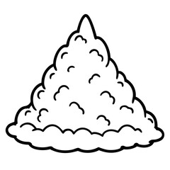 Snow Pile icon vector