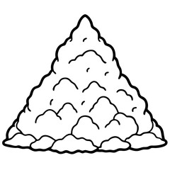 Snow Pile icon vector