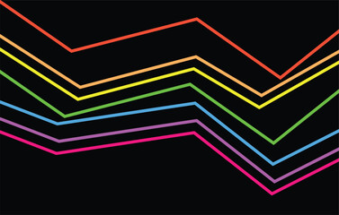abstract zigzag with colorful lines geometric background