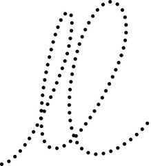 Spiral and swirl dotted line icon. Element for design