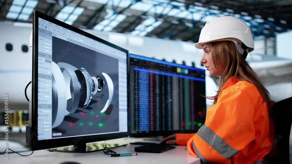 Poster High-tech Aircraft Maintenance Utilizing 3D Computer Modeling