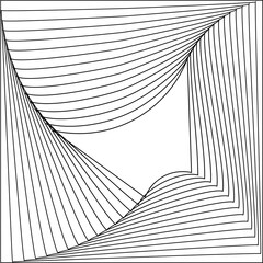 Obraz premium Square dynamic twisted spiral. Modern graphic element