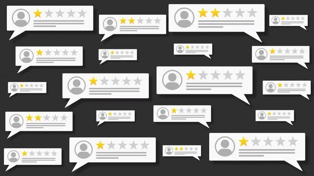 Customer Reviews with a lot of negative and bad comments and reviews with low stars. alpha channel