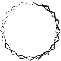 Brush star shape. Geometric design