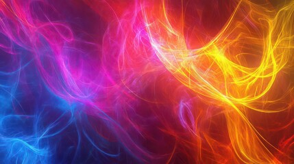 Fototapeta premium Abstract colorful fractal design with swirling patterns and vibrant hues in a dynamic composition