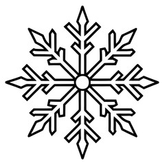 Snowflake line art vector