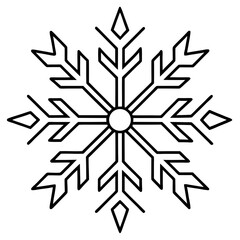 Snowflake line art vector