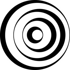 Concentric circles. Round line pattern