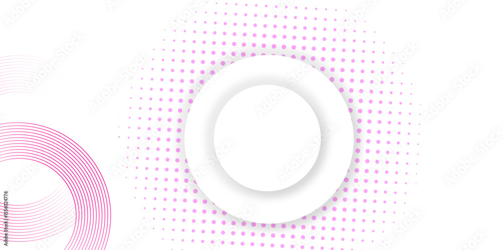 Poster abstract modern gradient pink and white background with halftone dots pattern design. vector illustr