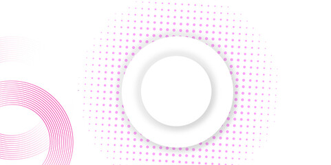 Abstract Modern gradient pink and white background with halftone dots pattern design. Vector illustration abstract technology. Background with monochrome dotted texture. Polka dot pattern template