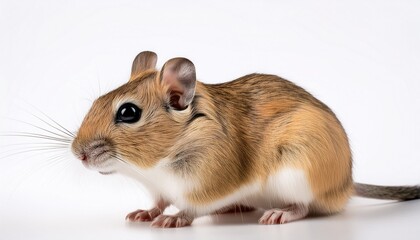 Fototapeta premium gerbil on white background
