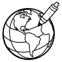 Globe Marker vector illustration