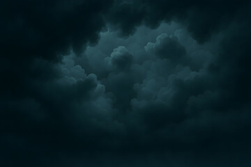 Obraz premium Dark Storm Clouds Gathering in Night Sky with Ominous Atmosphere