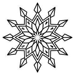 Snowflake Mandala icon vector