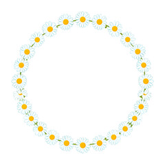 A Daisy Flower Wreath: A beautiful circle made of daisies 